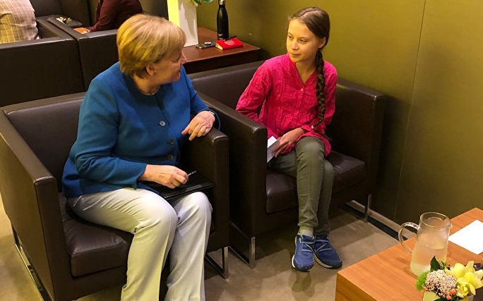 Меркель обговорила з Тунберг проблеми захисту клімату 