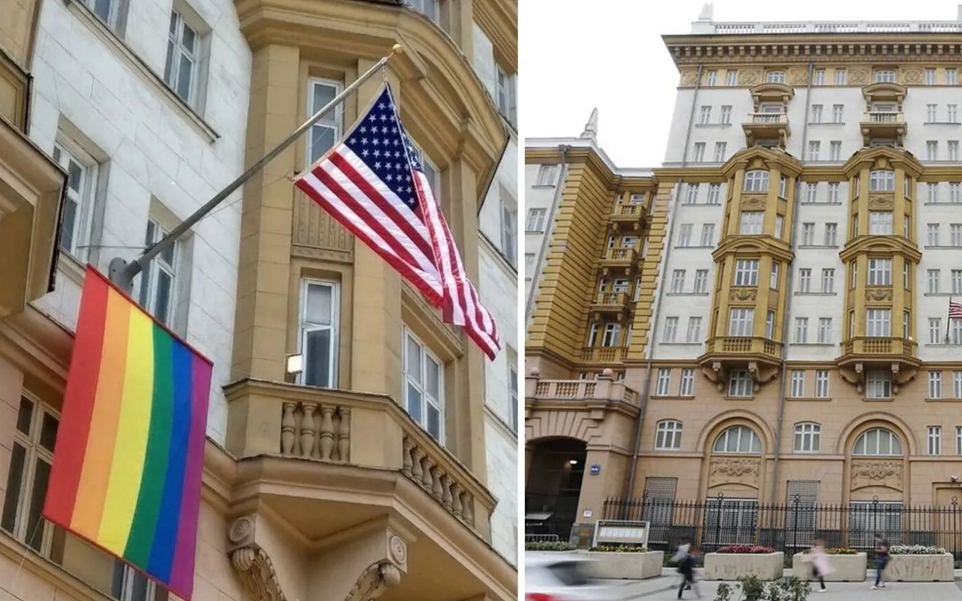 Росіян розізлив ЛГБТ-прапор у Москві