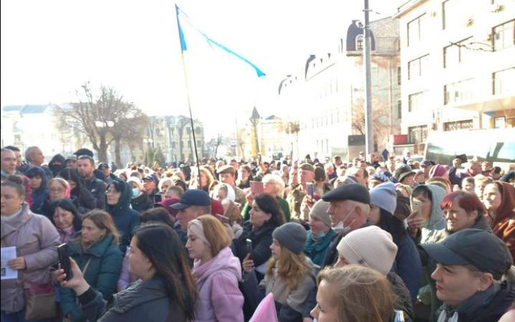 У Вінниці була організована акція протесту проти примусової вакцинації