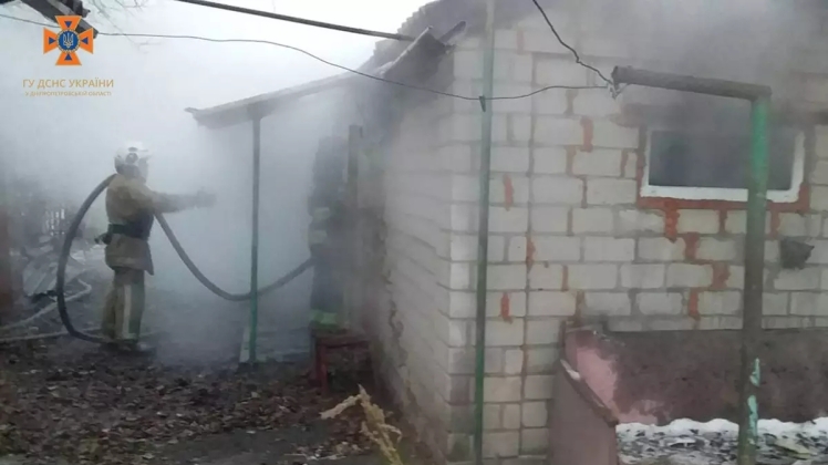 Пожежа в житловому будинку на Нікопольщині