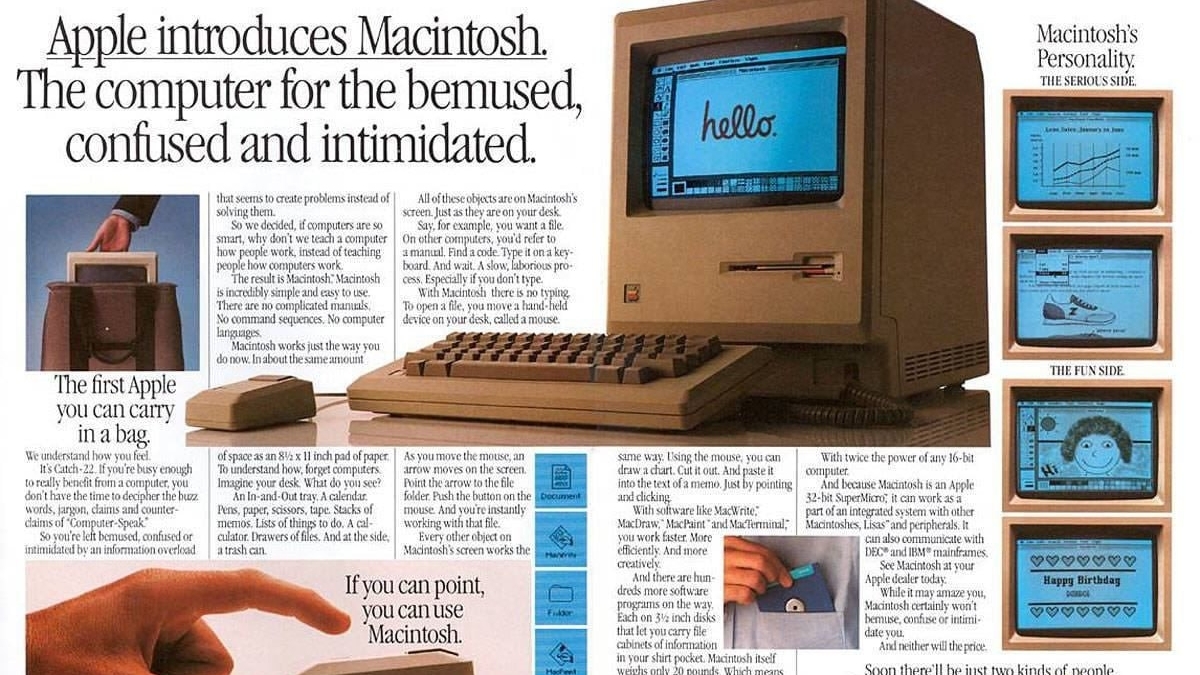 Macintosh: 40 років тому Apple представила комп'ютер, який змінив світ